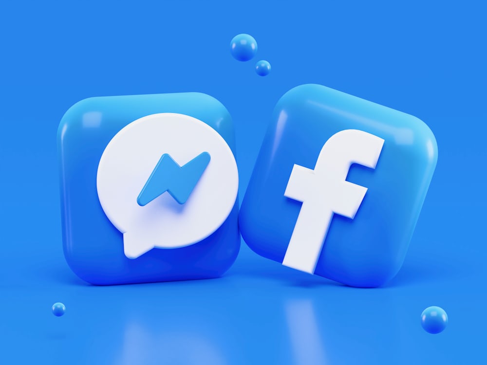 3D Facebook and messenger icon